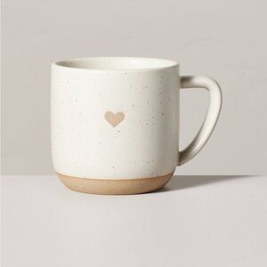 Hearth & Hand Magnolia 12oz Stoneware Heart Mug Cream/Clay